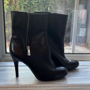 Coach black heeled booties
